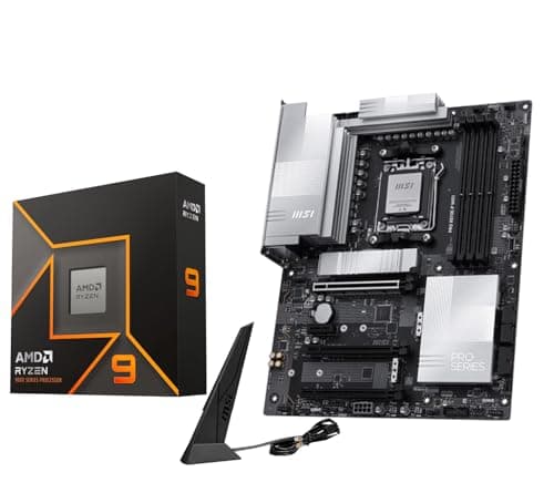 Image of MICRO CENTER AMD Ryzen 9 9900X CPU Processor with MSI PRO X870E-P WiFi Motherboard (ATX, AM5, DDR5, PCIe 5.0 x16, M.2 Gen5, Wi-Fi 7)