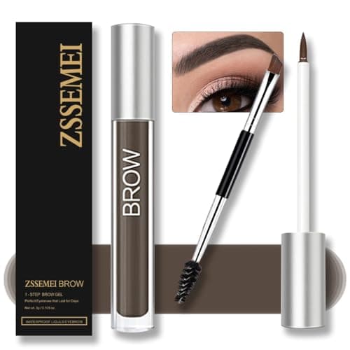 Image of Waterproof Eyebrow Gel for Long Lasting, Highly Tinted Liquid Eye Brow Makeup, Sweatproof, Natural (Black Brown)
