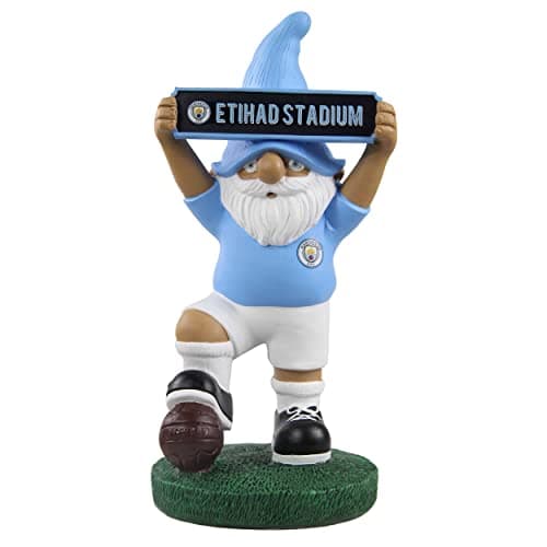 Image of FOCO Official Manchester City FC Vintage Etihad Stadium Football Sign Garden Gnome