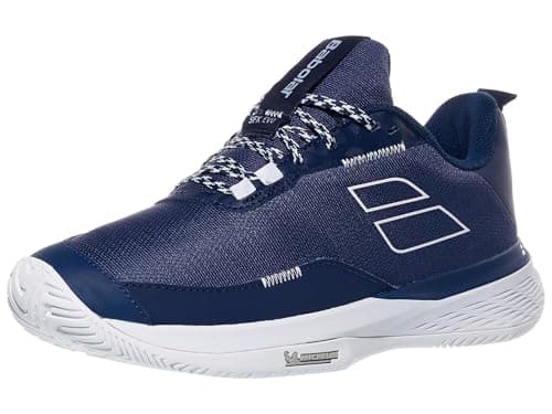 Image of Babolat Men's SFX Evo All Court Tennis Shoes, Dark Blue/White, 10.5 UK