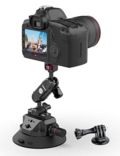 Image of ULANZI SC-02 4.5" Camera Car Suction Cup Mount for GoPro, Vacuum Suction Cup Holder with Pump and Quick Release NOTA Magic Arm, Camera Car Mount for DJI OSMO, GoPro Hero, Nikon, Sony, DSLR