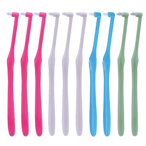 Image of 10 PCS Interspace Toothbrushes Soft Interdental Toothbrushes Gum Interdental Teeth Brushes Orthodontic Toothbrushes Dental Gap Brushes Single Tufted Brush Slim Interspace Brush For Braces Bridges