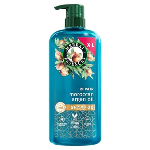 Image of Herbal Essences Repair Moroccan Argan Oil Shampoo 650ml for Damaged Hair. Intense Nourishment for Softer, Smoother Hair. With Pure Argan Oil. Silicone-Free, Vegan and Cruelty Free