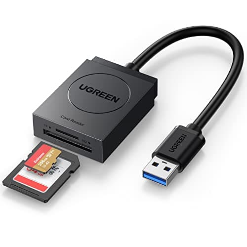 Image of UGREEN SD Card Reader, USB 3.0 to TF/SD Cards Adapter, 170Mb/s External Memory Card Adapter, Dual Card Slots Simultaneously for SDXC, SDHC, SD, MMC, RS-MMC, Micro SDXC, Micro SDHC Card