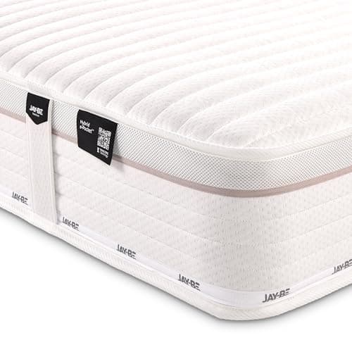 Image of JAY-BE Truecore Hybrid 2000 Single Bed Mattress, 3ft, 23cm Thick, e-Pocket Sprung, Medium Mattress, Sustainably Made in the UK (190 x 90 x 23cm)