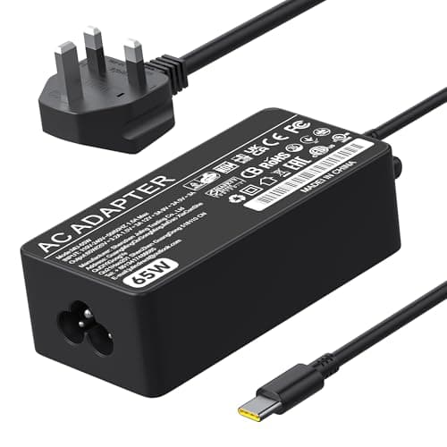 Image of Replacement for Lenovo Laptop Charger, 65W USB C Charger compatible with Lenovo ThinkPad/X1 Carbon/Touch/Yoga/Chromebook, Fast Charging Type C AC Power Adapter, ADLX65YDC2A ADLX65YLC3D 4X20M26268