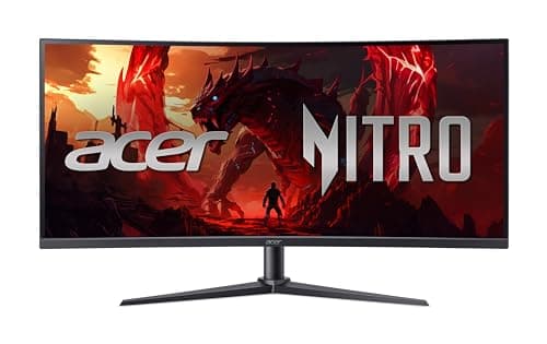 Image of Acer Nitro XZ340CURX0 34" Gaming Monitor (86 cm Screen) UWQHD, VA, 200Hz, 5ms (GTG), DP 1.4, 2x HDMI 2.1, Curved, Height Adjustable, FreeSync Premium