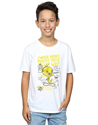 Image of LOONEY TUNES Boys Tweety Pie More Puddy Tats T-Shirt 5-6 Years White