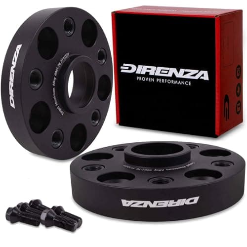 Image of Direnza 25mm Hubcentric Wheel Spacers | 5x112 | M14x1.5 | 57.1mm | Supplied as Pair | Compatible With VW Volkswagen Golf GTI GTD R/Audi A3 A4 / Seat FR/Skoda VRS LightweightHub-Centric Spacer