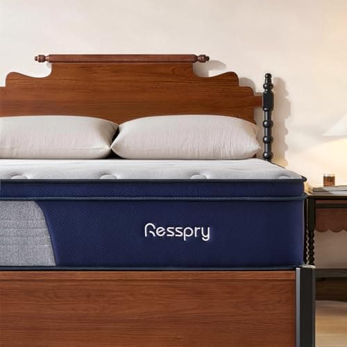 Image of Resspry Double Size Mattress,12 Inch Memory Foam Sprung Mattress 4FT6 for Pressure Relief and Cool Sleep, Supportive Medium Firm Hybrid Mattress,The Nocturne Collection(135×190×30cm)
