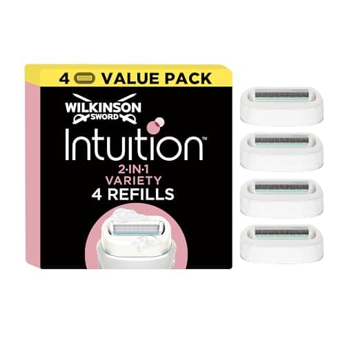 Image of WILKINSON SWORD Intuition Ultra Moisture Women's Blade Refills Pack of 3 plus 1 Free Enriched with Shea Butter