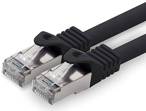 Image of 1aTTack.de 2.0m - black - 1 piece CAT.7 network cable patch cable SFTP PIMF LSZH Gigabit Lan cable 10Gb s cat7 raw cable with RJ45 connector Cat6a compatible with CAT5 CAT6 cat7 cat8