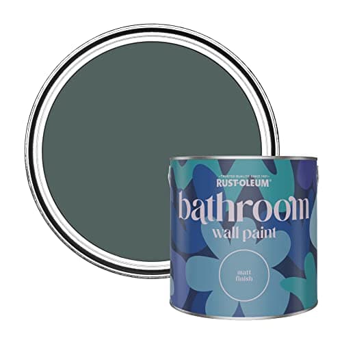 Image of Rust-Oleum Dark Green Water-Resistant Bathroom Wall & Ceiling Paint - Serenity 2.5L