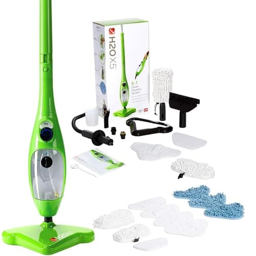 Image of H2O X5 Premium Edition - Steam Mop - 5 in 1 Steam Cleaner (Green)