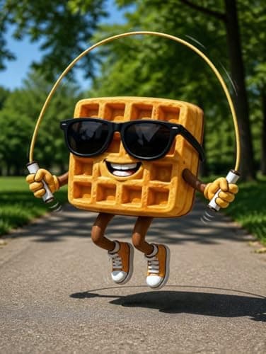 Image of Rope Skipping Waffle Fitness Journal — Breakfast League: Workout Log and Training Tracker — Gym Planner and Progress Notebook