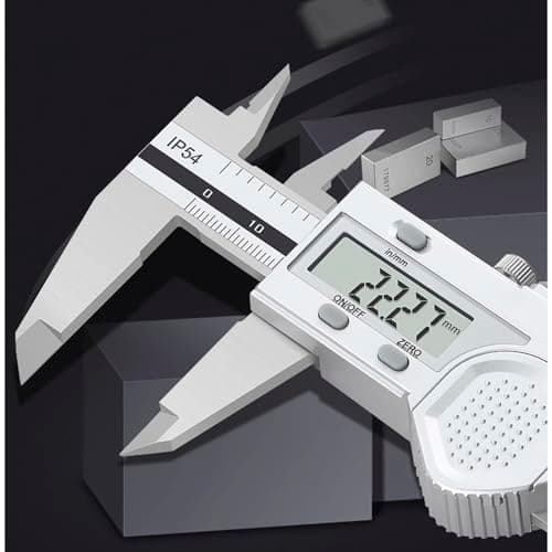 Image of KLYDBMYT Digital Caliper 6 Inch/150mm Waterproof Caliper Measuring Tool, Stainless Steel Electronic Vernier Calipers with LCD Screen for Home/Jewelry/3D Printing/DIY/Woodworkers, Inch/MM Conversion