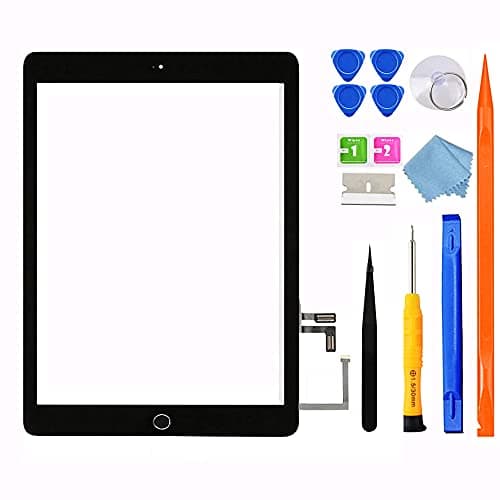 Image of JPUNG for iPad 5 (5th Gen) Model A1822 A1823 Screen Replacement Digitizer Glass Touchscreen 9.7", Only for 5th Generation (2017 Released), with Home Button, Full Repair Kit[NO LCD]