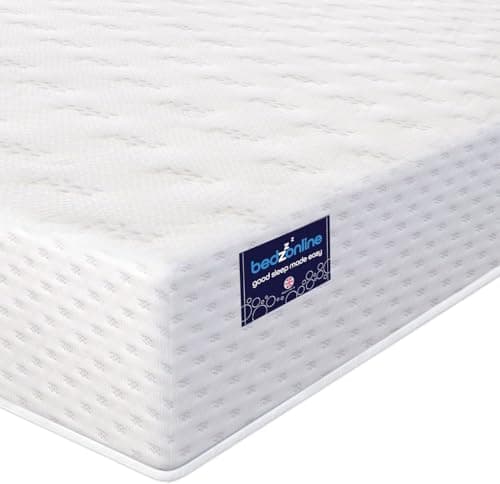 Image of BEDZONLINE Reflex Memory Foam Mattress - 4ft6 Double | Certified Therma-Pure Dual Memory & Reflex Foam Mattress, White | Firm Body Support & Pressure Relief | UK Handmade & Hypoallergenic