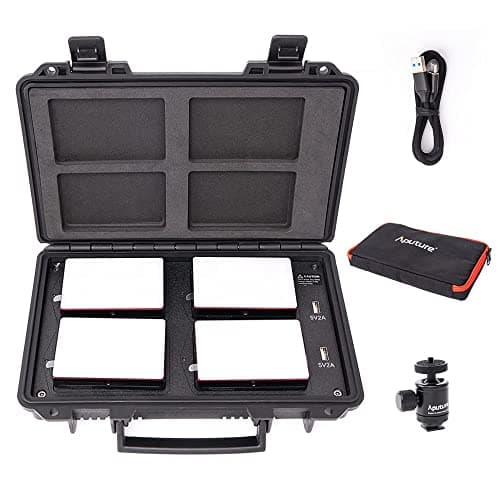 Image of Aputure Amaran AL-MC 4-Light Travel Kit, RGBWW on Camera Video Light, 3200K-6500K, CRI/TLCI 96+, HSI Mode, Support Magnetic Attraction and App and Wireless Charging with USB-C PD