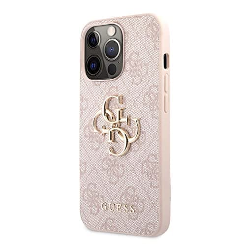 Image of GUESS GUHCP13X4GMGPI Case for iPhone 13 Pro Max 6.7 Inch Pink 4G Big Metal Logo