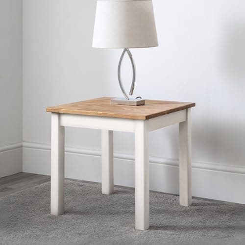 Image of Julian Bowen Coxmoor Lamp Table - White/Oak Tables