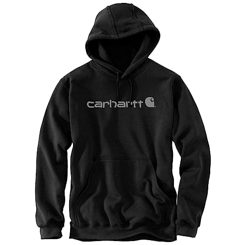 Image of Carhartt Men's Loose Fit Midweight Logo Graphic Sweatshirt, black/grey, XL