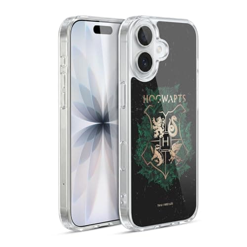 Image of Head Case Designs Officially Licensed Harry Potter Hogwarts Crest 2 Deathly Hallows XXXI Gel Case [Military Grade Protection] Compatible with Apple iPhone 17 and Compatible with MagSafe