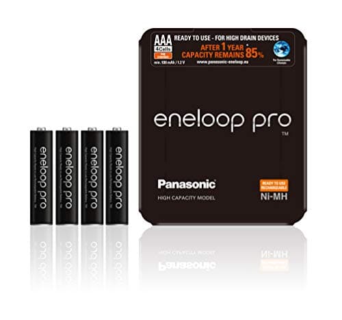 Image of Panasonic Eneloop BK-4HCDE/4LE Ready-to-Use Ni-MH Battery AAA Micro Pack of 4 Black