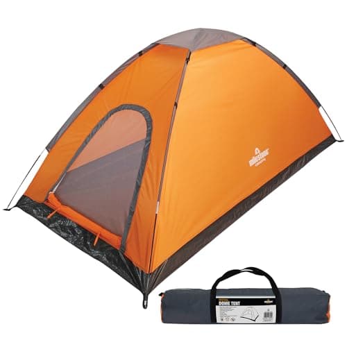 Image of Milestone Camping 18829 Dome Tent/Sleeps 1 Person/Water Resistant/Portable Carry Bag Included/Double Zipper Door & Mesh Window / 100cm x 120cm x 200cm