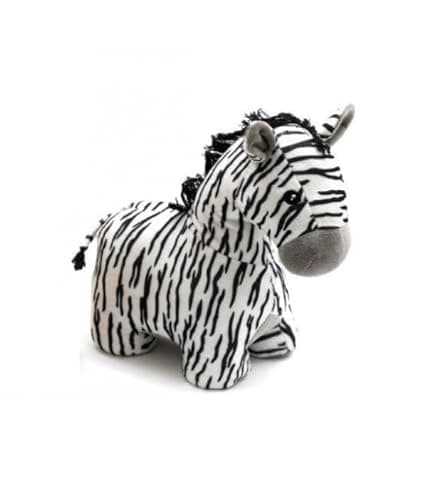 Image of Plush Zebra Door Stop, Black and White Stripes, 1.5kg Weighted Base