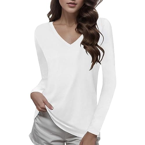 Image of generisch Women's Slim Long Sleeve Top, White, L