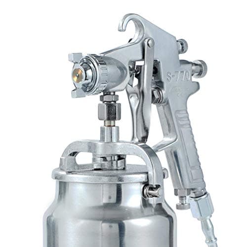 Image of ORAZIO Air Paint Spray Gun, 1000ml Capacity Suction Feed Cars Trucks Furniture Painting Gun 2mm Nozzle 221250A