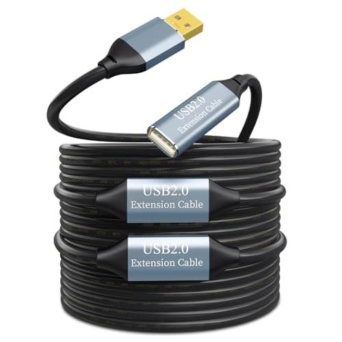 Image of SSS·GRGB Active USB Extension Cable 30M, USB 2.0 Type A Male to USB A Female Cord, High Speed 480 Mbps with 3 Extension Chipsets Signal Booster Repeater Cable - 100FT