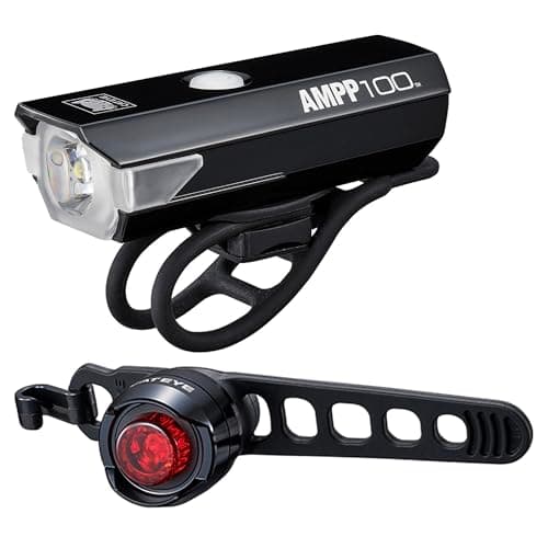Image of CatEye AMPP 100 / Orb Rechargeable Bike Light Set: Convenient rechargeable front and rear lights