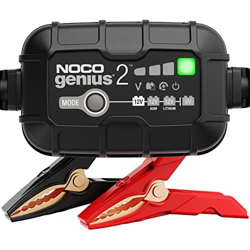 Image of NOCO GENIUS2: 2A 6V/12V Smart Battery Charger – Automatic Maintainer, Trickle Charger & Desulfator with Overcharge Protection & Temperature Compensation – For Lead-Acid & Lithium Batteries