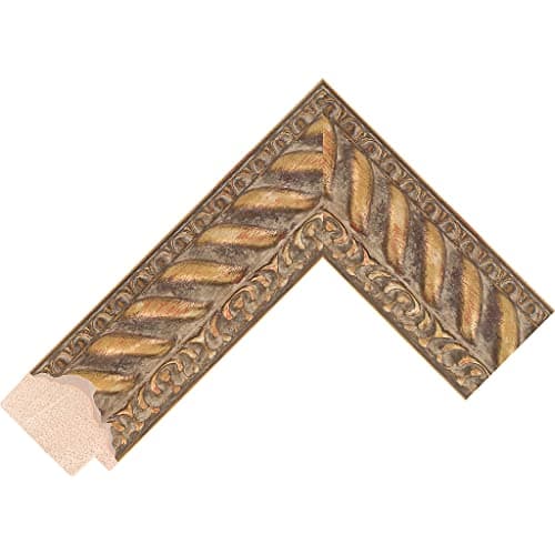 Image of Customisable Bezel/Frame compatible with the Samsung Frame TV (43 inch) - Ornate Gold Frames (Venice Gold 50mm)