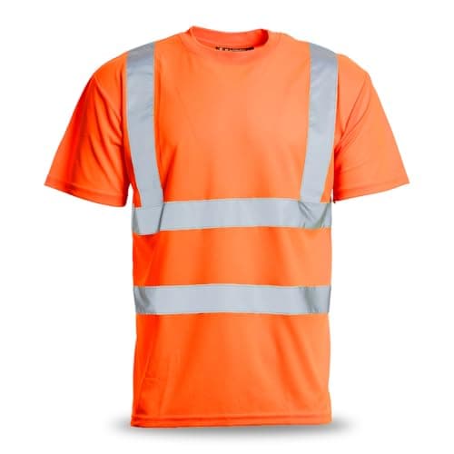 Image of Blackrock Orange Hi Vis T Shirt, Reflective Hi Vis T Shirts for Men & Women Lightweight, Comfortable & Breathable, High Visibility Safety Security Workwear T Shirts, Fully EN Certified – Size Medium