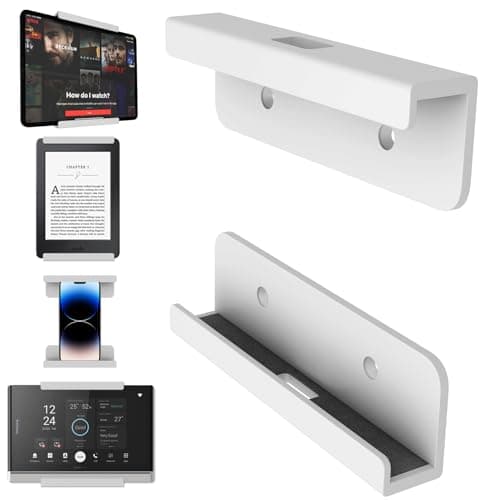 Image of sciuU Universal Wall Mount for Tablet, Phone, eReader and Remote Control, Holder Stick on Wall, compatible with iPad, iPhone, Samsung, Surface, Huawei, Xiaomi, Lenovo. Adhesive or Screw Installation