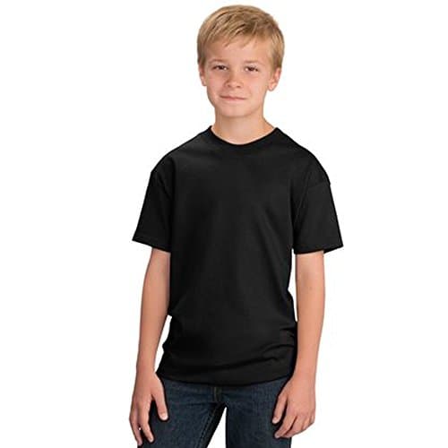 Image of Star and Stripes Kids T Shirt, 100% Cotton Plain Children Black 3/4 YRS