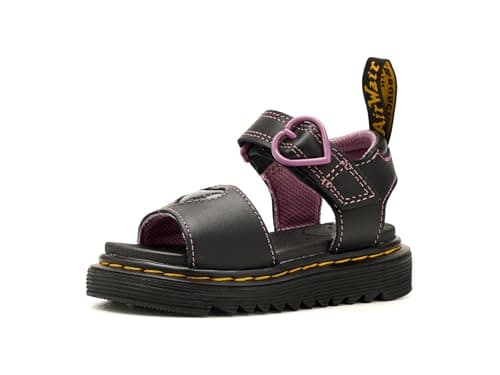 Image of Dr. Martens Girls Marlowe Hearts II T (Toddler), Black Nebula Glitter, 25.5 EU