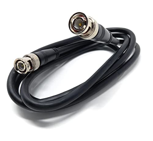 Image of DRUT 1.5m, BNC to BNC Cable Lead, Coaxial RG59/RG59U 75ohm for CCTV Video Camera, Male to Male Plugs (5ft)