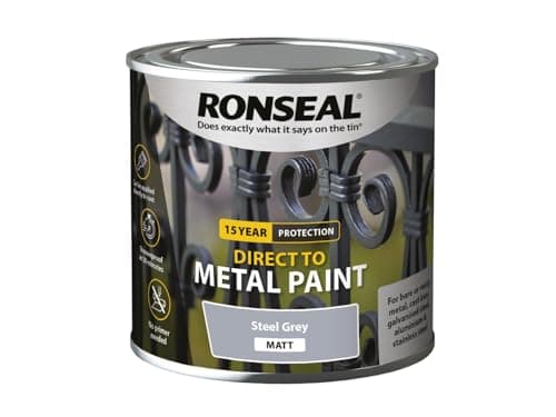 Image of Ronseal Direct to Metal Paint Steel Grey Matt 250ml