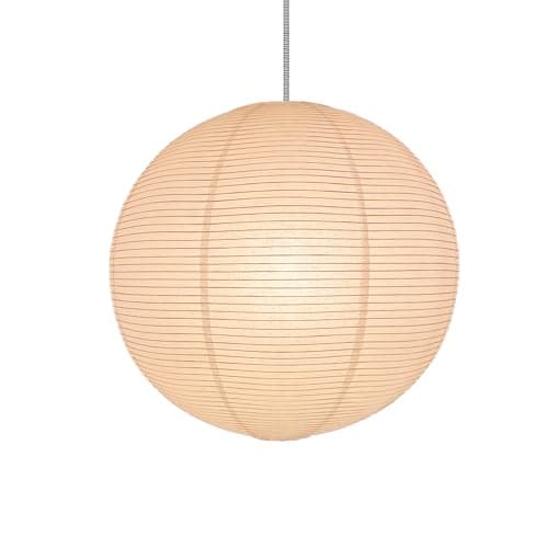 Image of Henjjras White Round Paper lamp Shade 50cm(19Inch) Chinses Lantern Pendant Lamp Shade,Large Foldable Lampshade
