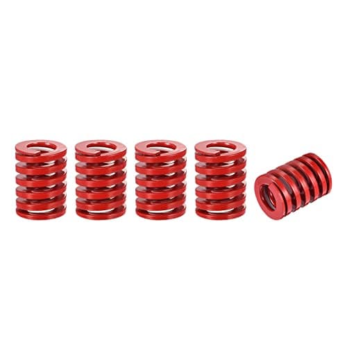 Image of sourcing map 3D Printer Die Spring, 5pcs TM 20mm OD 25mm Long Spiral Stamping Medium Load Compression Mould Die Springs for 3D Printer Electric Part, Red
