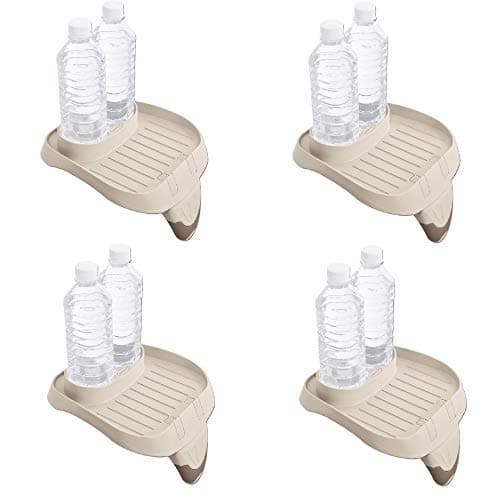 Image of Intex PureSpa Attachable Cup Holder And Refreshment Tray Accessory, Tan (4 Pack)