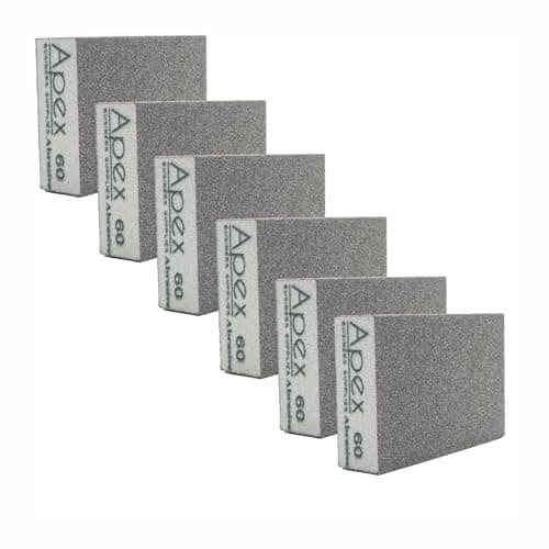 Image of 6pcs Sanding Blocks P60 Pack Wet and Dry Sanding Sponge | Coarse Sanding Pads | Dual Use Abrasives Pads | Reusable & Rust Removal Sanding Block For Wood, Paint Walls and Metal