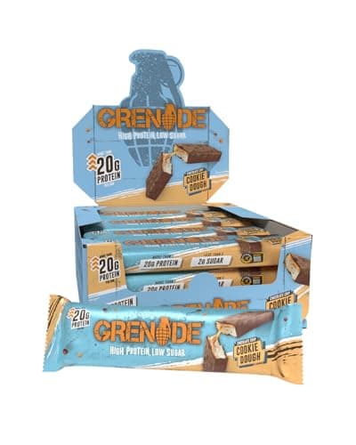 Image of Grenade High Protein, Low Sugar Bar - Chocolate Chip Cookie Dough, 12 x 60 g