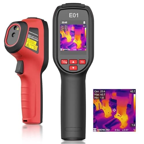 Image of HIKMICRO Thermal Camera E01, SuperIR Resolution 240x240, SuperScene™, 20Hz Refresh Rate, Portable Handheld Infrared Thermal Imaging Camera with Laser Pointer, 3350mAh, -4°F~752°F Range Thermal Imager