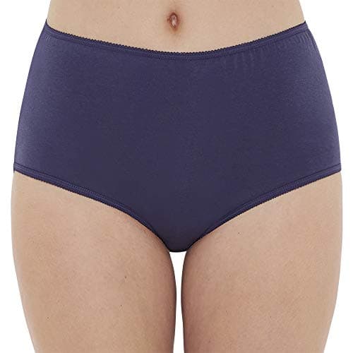 Image of Just Essentials Women's Ladies Multipack of 4 or 10 High Waist Full Briefs Cotton Plain Colours UK Seller - Navy 4 Pack - Size 16