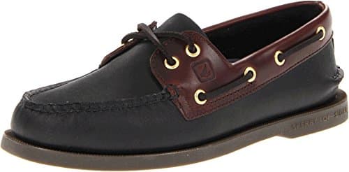 Image of Sperry Men's A/O 2-Eye Leather Boat Shoe, Black (Black), 11 UK